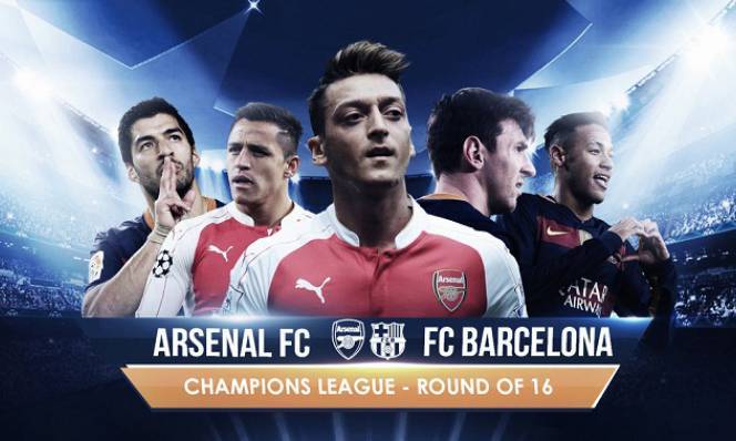 Lịch thi đấu Arsenal vs Barcelona, 02h45 ngày 24/02
