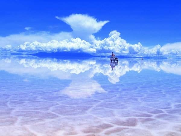 Cánh đồng muối Salar de Uyuni ở Bolivia là hiện tượng ảo ảnh